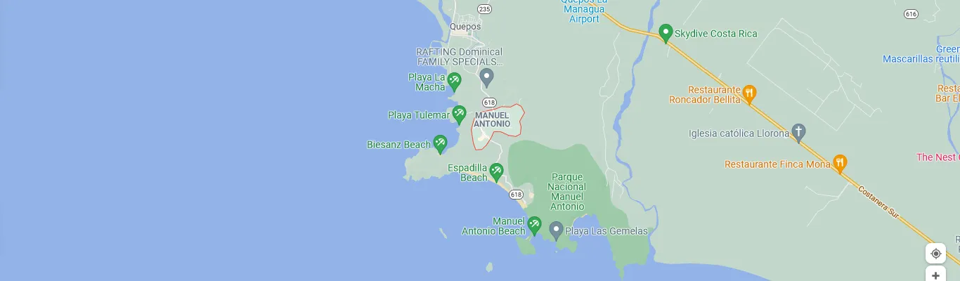 Manuel Antonio Map Catamaran
